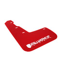 Rally Armor 15-21 Subaru WRX/STI Red Mud Flap White Altered Font Logo-1