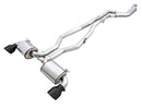 AWE Tuning 2020 Toyota Supra A90 Non-Resonated Touring Edition Exhaust - 5in Diamond Black Tips-1
