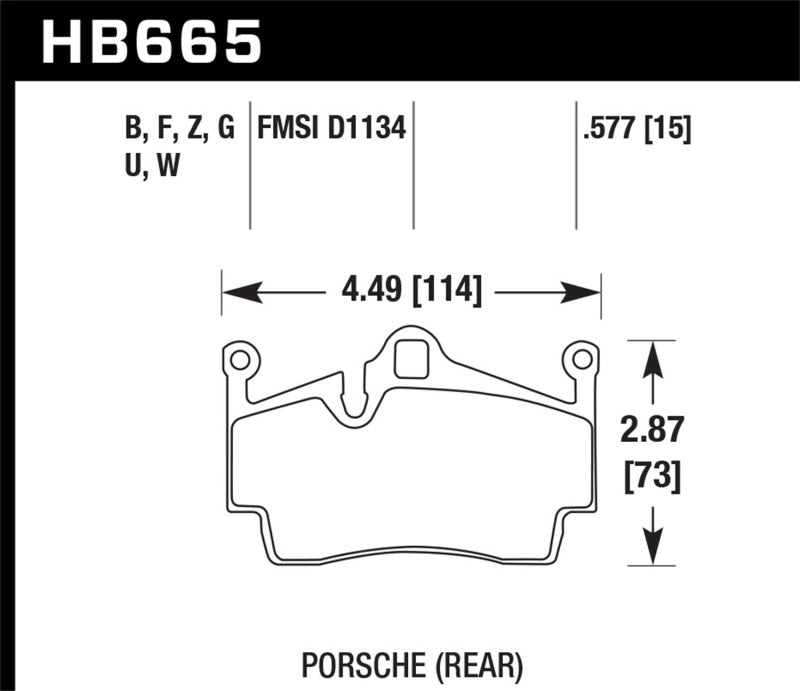 Hawk 2012-2015 Porsche Boxster DTC-60 Race Rear Brake Pads - 0