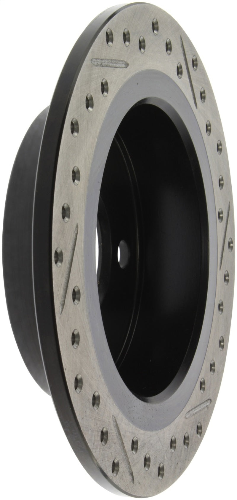 StopTech 14-15 Mini Cooper Base Slotted & Drilled Rear Right Rotor - 0