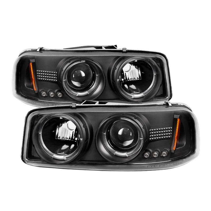 Spyder GMC Sierra 1500/2500/3500 99-06 Projector Headlights LED Halo LED Black PRO-YD-CDE00-HL-BK - 0