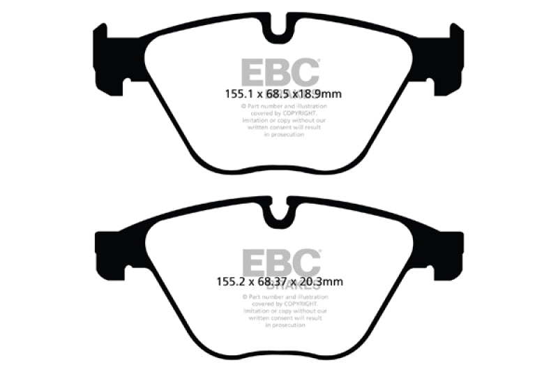 EBC 10+ BMW 535i 3.0 Turbo (F10) Redstuff Front Brake Pads - 0