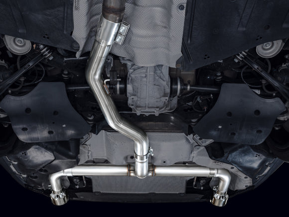 AWE Tuning 19-23 BMW 330i / 21-23 BMW 430i Base G2X Track Edition Axle-Back Exhaust - Chrome Silver