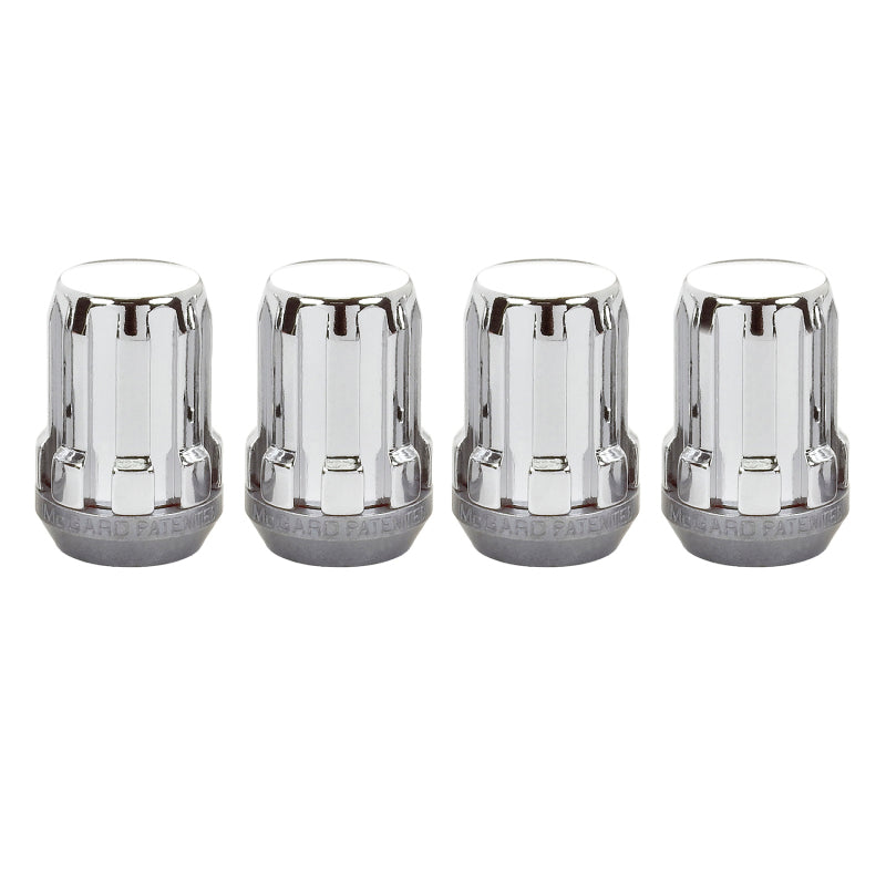 McGard SplineDrive Lug Nut (Cone Seat) M12X1.5 / 1.24in. Length (4-Pack) - Chrome (Req. Tool) - 0