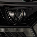 AlphaRex 19-21 Ford Ranger LUXX LED Proj Headlights Plank Style Alpha Black w/Seq Signal/DRL-6