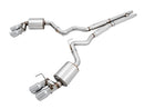 AWE Tuning 2018+ Ford Mustang GT (S550) Cat-Back Exhaust - Touring Edition (Quad Chrome Silver Tips)-1