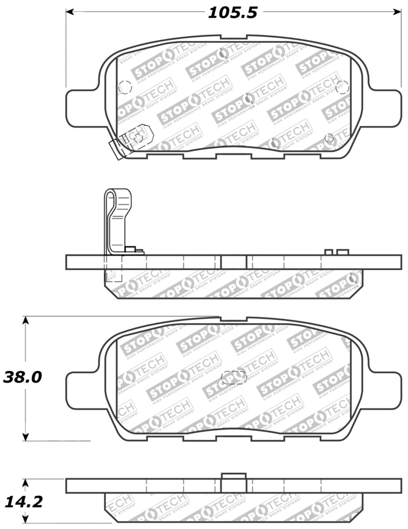 StopTech Performance 6/02-08 350z / 01-08 G35 Rear Brake Pads