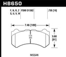 Hawk 09-11 Nissan GT-R DTC-60 Motorsports Front Brake Pads-3