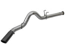 aFe Large Bore-HD 5in DPF Back 409 SS Exhaust System w/Black Tip 2017 Ford Diesel Trucks V8 6.7L(td)-7