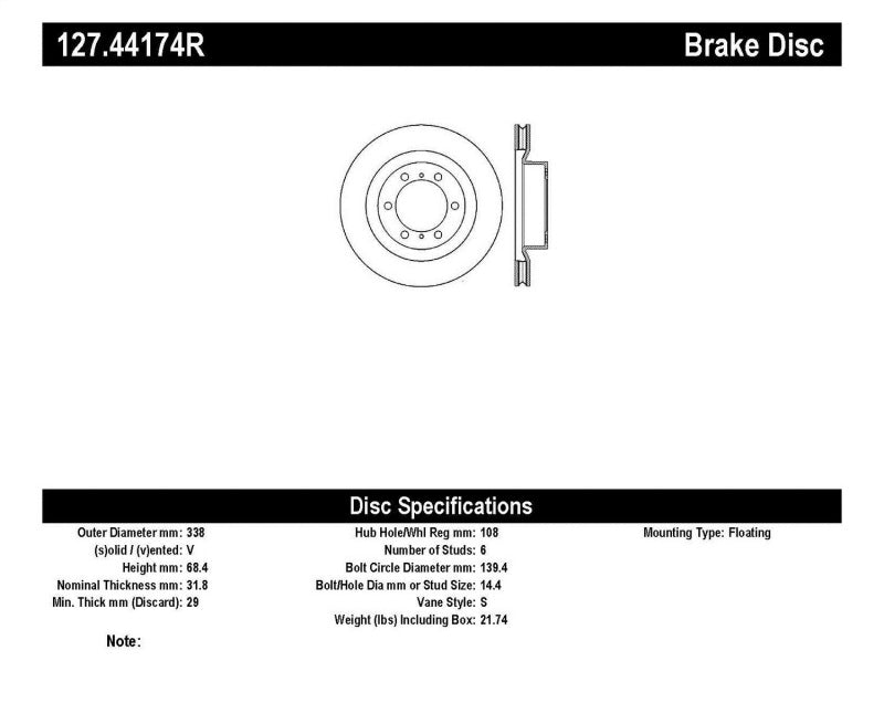 StopTech Slotted & Drilled Sport Brake Rotor - 0