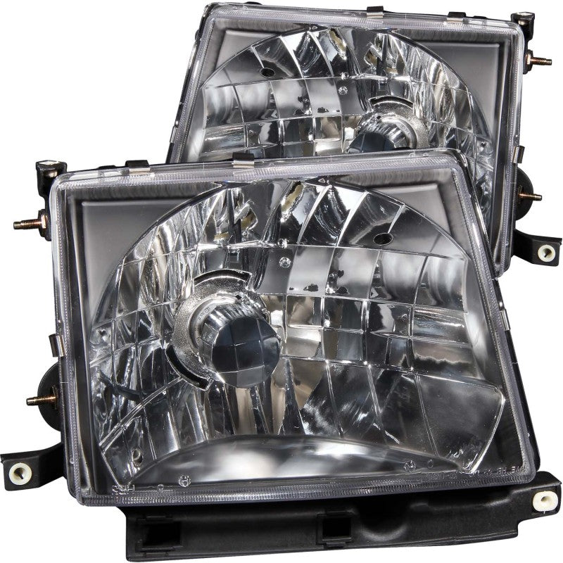 ANZO 1997-2000 Toyota Tacoma Crystal Headlights Black - 0