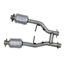 BBK 96-04 Mustang 4.6 GT / Cobra Short Mid H Pipe w Catalytic Converters 2-1/2 For Long Tube Headers-12