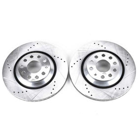 Power Stop 17-18 Audi RS3 Rear Evolution Drilled & Slotted Rotors - Pair - 0