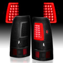 ANZO 2003-2006 Chevy Silverado 1500 LED Taillights Plank Style Black w/Smoke Lens-5