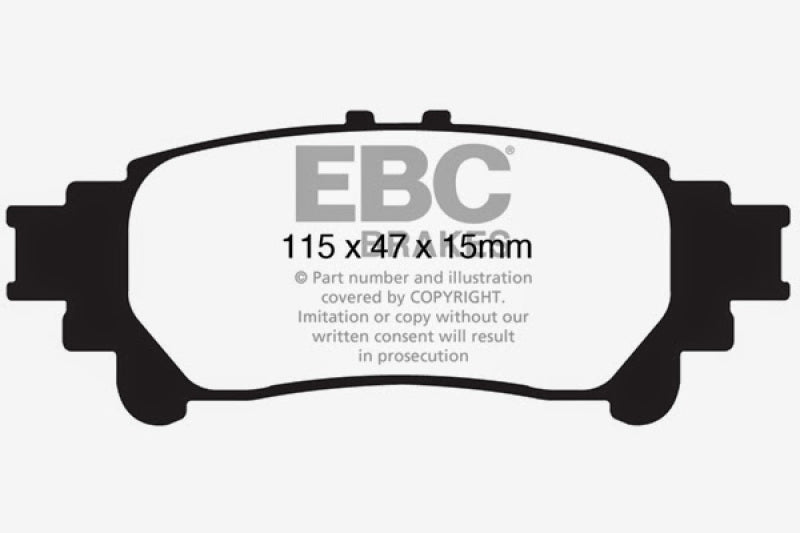 EBC 10+ Lexus RX350 3.5 (Japan) Extra Duty Rear Brake Pads - 0