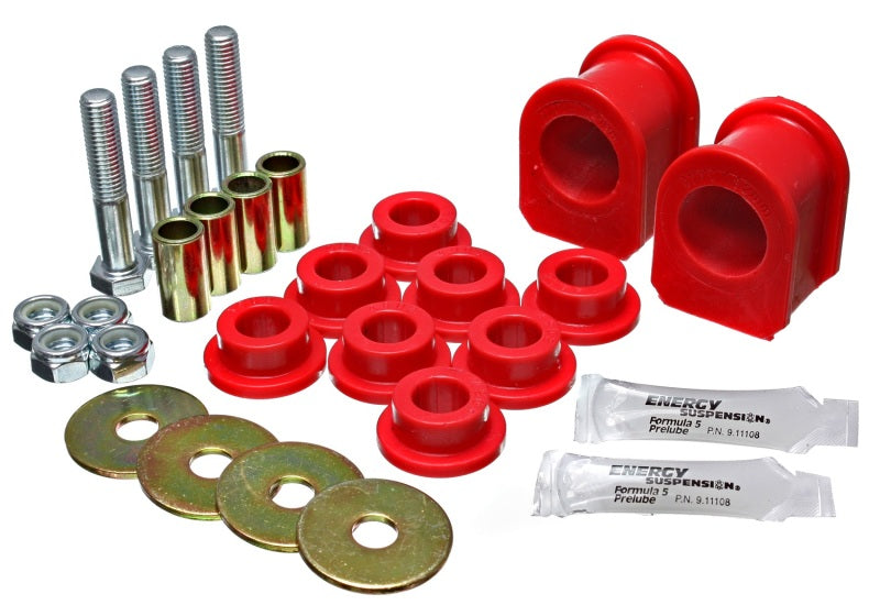 Energy Suspension 05-07 Ford Mustang Red Rear Sway Bar Frame Bushings (Must Reuse All Metal Parts) - 0