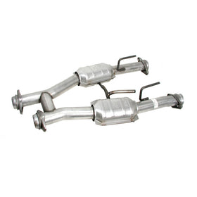 BBK 96-04 Mustang 4.6 GT / Cobra Short Mid H Pipe w Catalytic Converters 2-1/2 For Long Tube Headers - 0