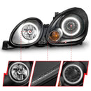ANZO 1998-2005 Lexus Gs300 Projector Headlights w/ Halo Black-8