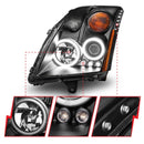 ANZO 2007-2012 Nissan Sentra Projector Headlights Black-8