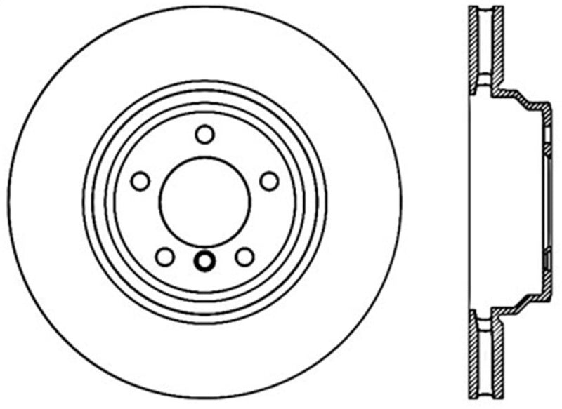 StopTech 07-09 BMW 335 (E90/E92/E93) Slotted & Drilled Right Front Rotor - 0