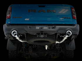 AWE Tuning 19-21 RAM 1500 5.7L (w/Cutouts) 0FG Dual Rear Exit Cat-Back Exhaust - Chrome Silver Tips - 0