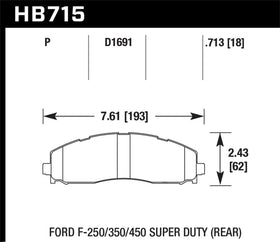 Hawk 2015 Ford F-250/350/450 Super Duty Rear Brake Pads - 0