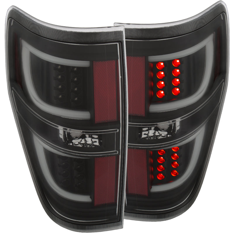 ANZO 2009-2013 Ford F-150 LED Taillights Black - 0