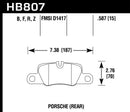 Hawk 2014 Porsche 911 Performance Ceramic Street Rear Brake Pads-4