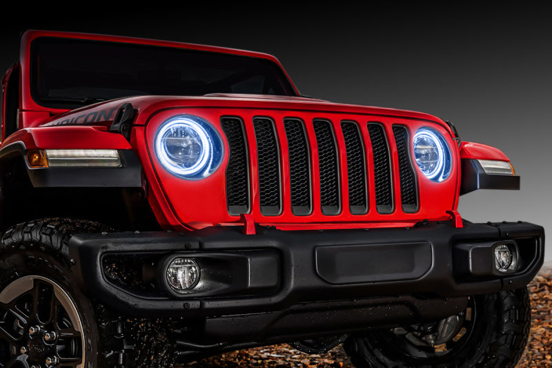 Oracle Jeep Wrangler JL/Gladiator JT LED Surface Mount Headlight Halo Kit - White - 0