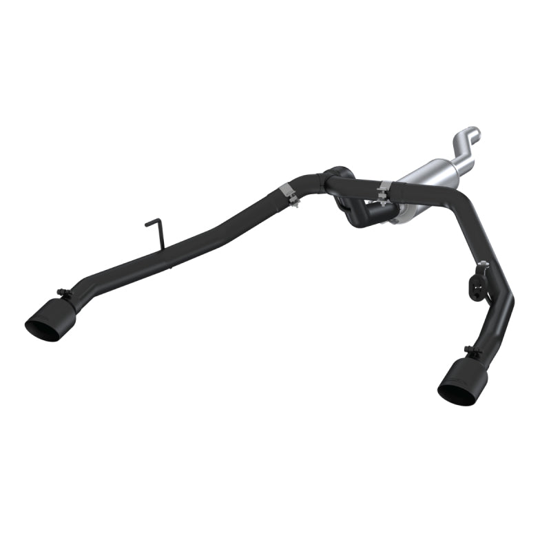 MBRP 2020 Jeep Gladiator 3.6L 2.5in Dual Rear Exit Cat Back Exhaust Black Coated - 0