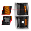 ANZO 1994-1998 Chevrolet Blazer Corner Lights Black Housing Clear Lens w/ Amber Reflector-6