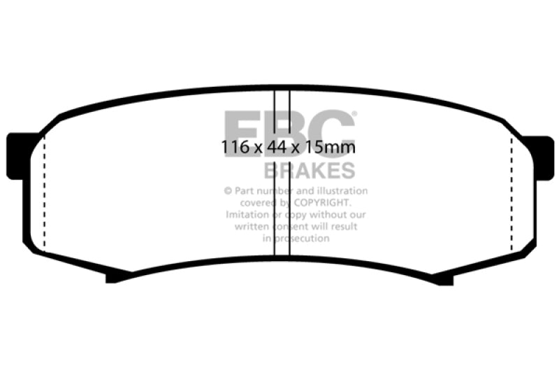 EBC 10+ Lexus GX460 4.6 Greenstuff Rear Brake Pads - 0