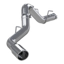 MBRP 2020+ GMC/Chevy 2500/3500 6.6L Duramax 4in Mand Bent Tubing AL-Ser Cat Back Single Side - Alum-4