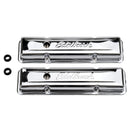 Edelbrock Valve Cover Signature Series Chevrolet 1959-1986 262-400 CI V8 Low Chrome-3