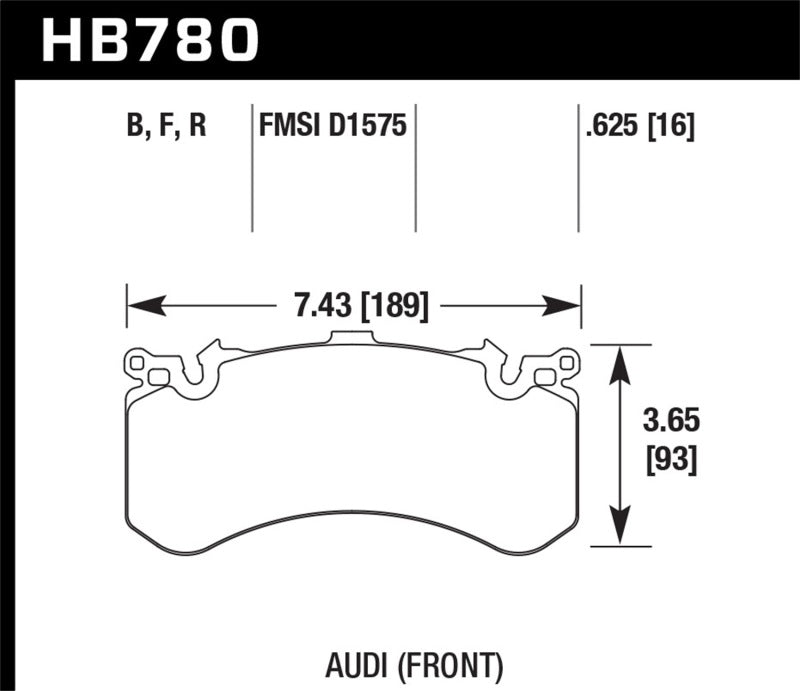 Hawk 2016 Audi A8 Front High Performance Brake Pads - 0