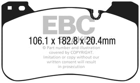 EBC 2018+ BMW M5 4.4TT (F90) Yellowstuff Front Brake Pads - 0