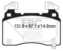EBC 14+ Cadillac CTS Vsport 3.6 Twin Turbo Redstuff Front Brake Pads-2