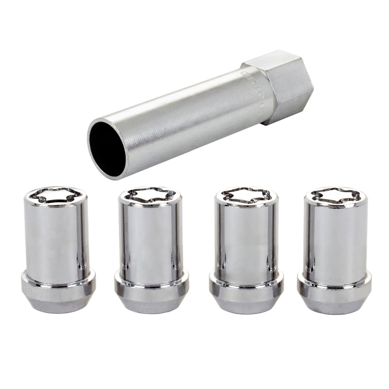 McGard Wheel Lock Nut Set - 4pk. (Tuner / Cone Seat) M12X1.25 / 13/16 Hex / 1.24in. Length - Chrome - 0