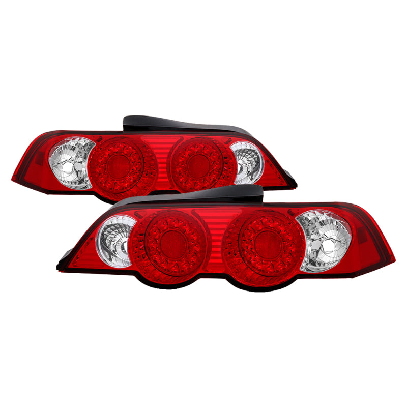 Spyder Acura RSX 02-04 LED Tail Lights Red Clear ALT-YD-ARSX02-LED-RC - 0