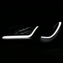 ANZO Projector Headlights With Plank Style Design Black w/Amber 15-16 Toyota Camry (4DR)-3