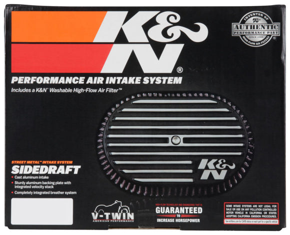 K&N Street Metal Intake System for 12-16 Harley-Davidson Road King 103cl Side Draft Touring