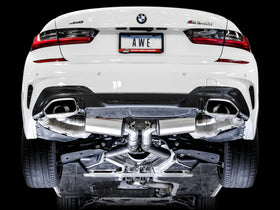 AWE Tuning 2019+ BMW M340i (G20) Resonated Touring Edition Exhaust (Use OE Tips) - 0