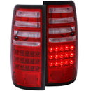 ANZO 1991-1997 Toyota Land Cruiser Fj LED Taillights Red/Clear-2