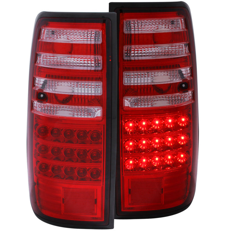 ANZO 1991-1997 Toyota Land Cruiser Fj LED Taillights Red/Clear - 0