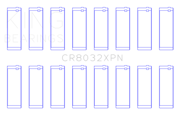 King Engine Bearings Chrysler Dodge Hemi 5.7L/6.1L V8 Performance Rod Bearing Set - Size STDX