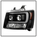 Spyder 07-14 Chevy Suburban/1500/2500/Tahoe V2 Projector Headlights Blk PRO-YD-CSUB07V2-DRL-BK-12