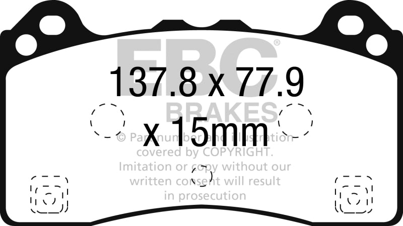 EBC 16-18 Ford Focus RS Bluestuff Front Brake Pads - 0