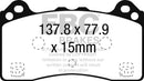 EBC 15-16 Ford Focus RS Yellowstuff Front Brake Pads-3