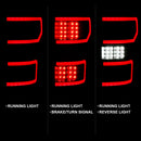 ANZO 18-19 Ford F-150 LED Taillight Black Housing Clear Lens Red Light Bar W/Sequential-2