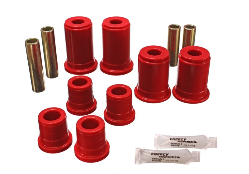 Energy Suspension 92-94 K-5 Blazer / 92-99 Denali/Suburban/Yukon Red Front Control Arm Bushing Set - 0